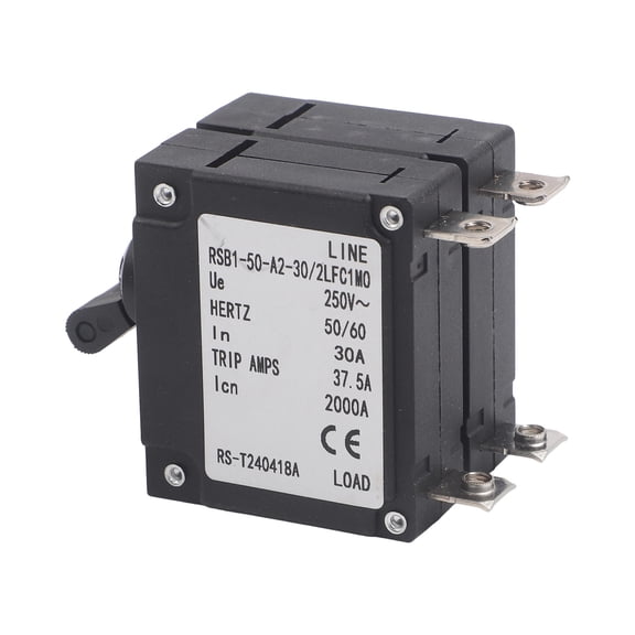 Hydraulic Magnetic Circuit Breaker 50A 2P Overcurrent Protector For AC 250V/415V DC 80V, Reliable Short-Circuit Protection For UPS, Telecom & Industrial Automation Systems