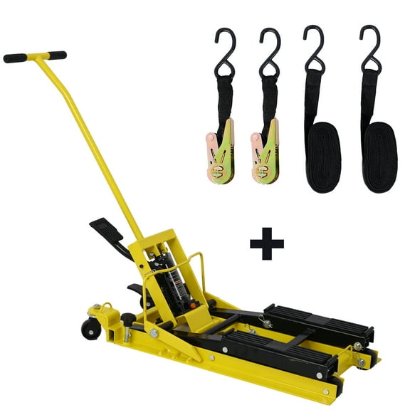 Hydraulic Motorcycle Lift Jack, Motorcycle Maintenance, Powder-Coated Finish, Directional Casters, for Garage