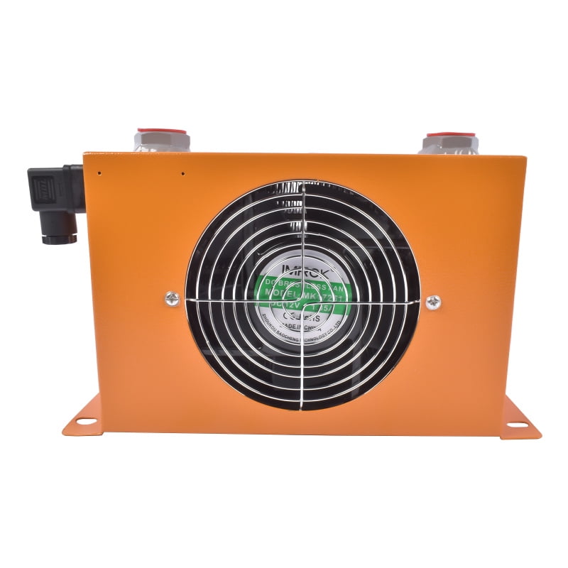 Toplionace AH0607T-CA Radiatore Dell'aria Idraulico, Radiatore Dell'olio Raffreddato Ad Aria Ventola Del Radiatore Dell'olio Idraulico In Alluminio Con Alette A Piastra Serie AH 40L/min G3/4 (DC 12V - Foto 3