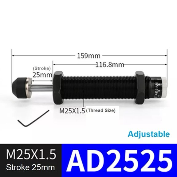 Hydraulic Oil Pressure Buffer Damper Cylinder Spring Adjustable AC0806/2020/1008 AD2525