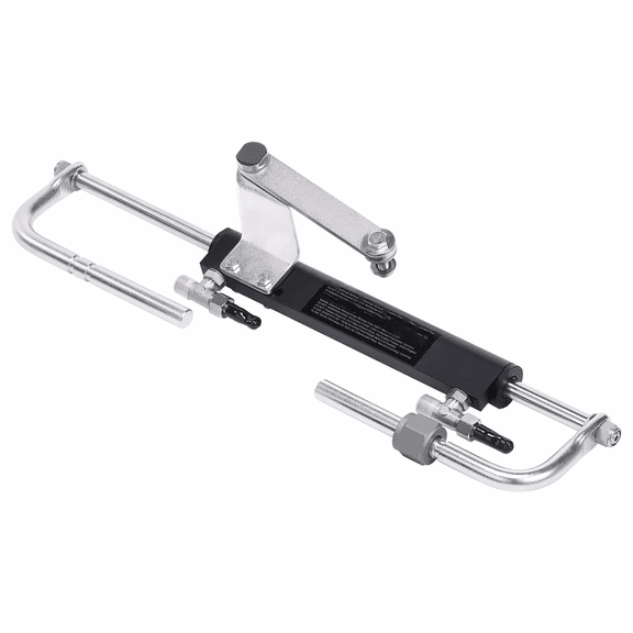 Hydraulic Outboard Steering Kit 90HP, Marine Boat Steering System, Helm Pump, Cylinder & 24ft Hoses, Single Engine, Easy Install