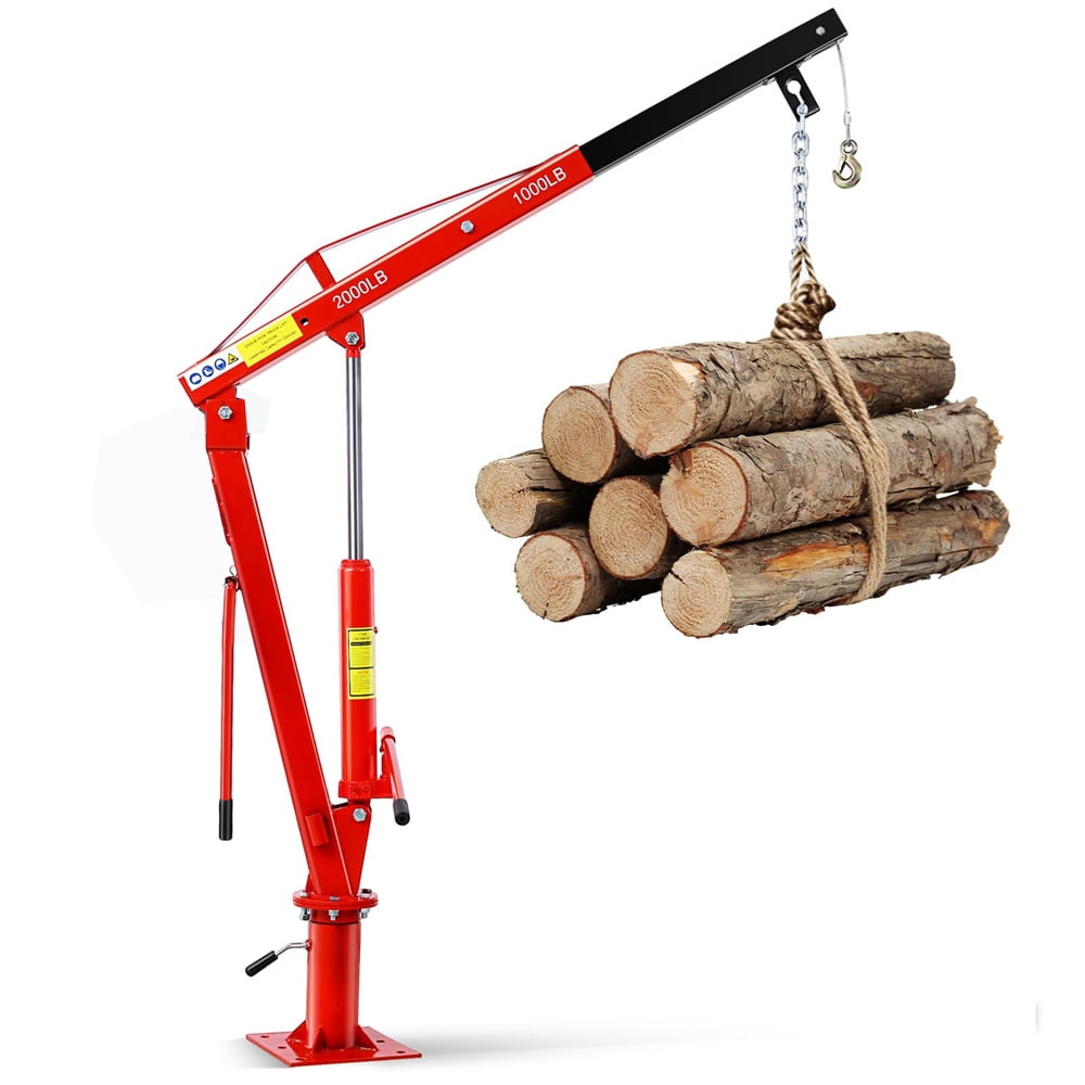 Hydraulic Pickup Truck Crane,Folding Truck-Mounted Bed Crane,360° Swivel Truck Jib Engine Hoist Crane,Truck Bed Lift in Construction, Factory