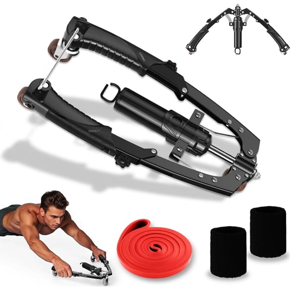Hydraulic Power Chest Press Machine, All-in-One Adjustable Hydraulic Arm Exerciser Bar, for Men Women, Home Gym Equipment for Full Body Strength Training