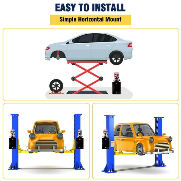 Hydraulic Power Unit 12V 13 Quart Car Lift Hydraulic Pump Power Unit
