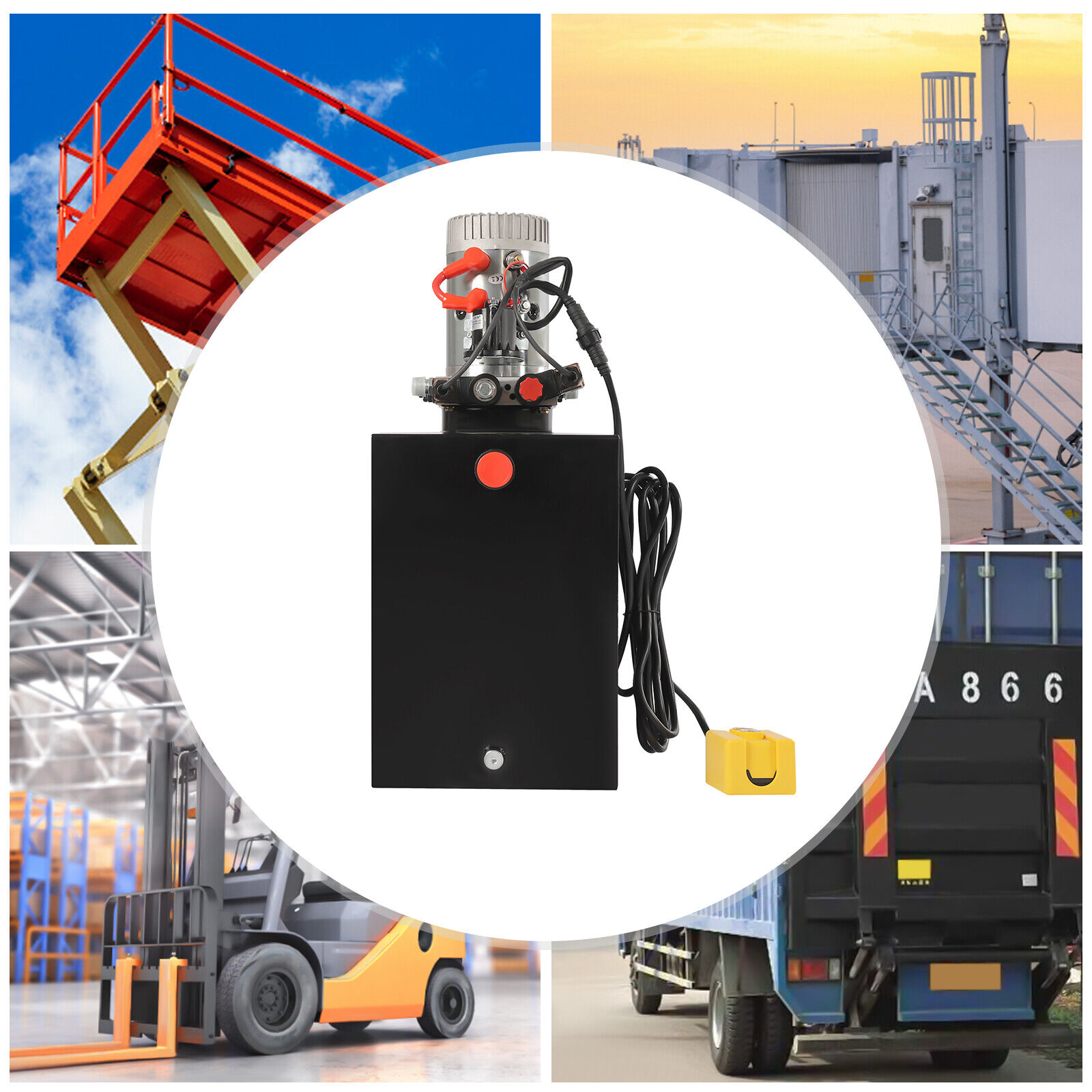 Hydraulic Power Unit 20 Quart Hydraulic Pump for Dump Trailer Car