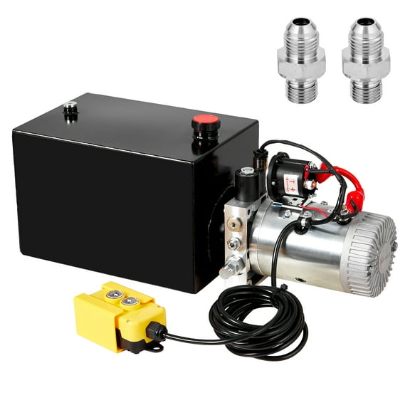Hydraulic Power Unit 220V 15 Quart Car Lift Hydraulic Pump Power Unit, Car Lift Single Phase, Hydraulic Pumps with 14L Plastic Tank, Car Lift Hydraulic Power Unit for Auto Repair