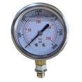 thumbnail image 1 of Hydraulic Pressure Gauge 3000psi 2 1/2" Face Liquid Filled SAE -4 Oring Boss Bottom Connection, back up nut for orientation in any direction, 1 of 3