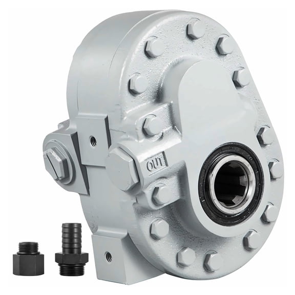 Hydraulic Pump 21.2 GPM 540 RPM Log Splitter 2250 PSI Gear Pump SAE 12/16 Ports for Tractor PTO, Dump Trailer