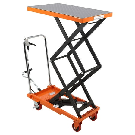 Hydraulic-Pump Hydraulic Lift Table Cart - 330 lbs Load Capacity, 28.4" Lifting Height, Safety Features, Non-Slip Pad