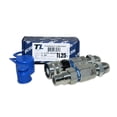 thumbnail image 1 of Hydraulic Quick Connect Coupler, 1/2" Body with 3/4" (#12) JIC Thread, Flat Face Bulkhead Mount, ISO 16028, Heavy-Duty Coupling Set with Dust Caps for Bobcat Skid Steer Loaders | Model TL25, 1 of 9
