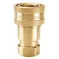 thumbnail image 1 of Hydraulic Quick Connect Hose Coupling, Brass Body, Sleeve Lock, 1/8"-27 Thread Size, 60 Series, 1 of 1