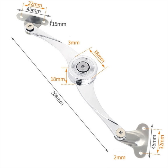 Hydraulic Randomly Stop Hinges Kitchen Cabinet Door Adjustable Polish Hinge Furniture Lift Up Flap Stay Support Hardware
