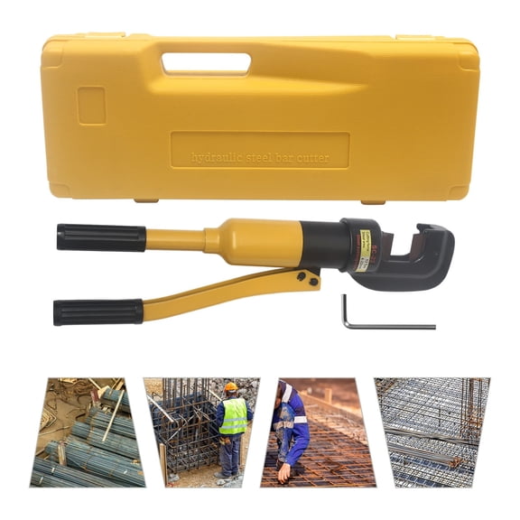 Hydraulic Rebar Cutter Copper Steel Bar Shear 4-16mm Rebar Cutting tool 8 Ton Yellow Black for Construction
