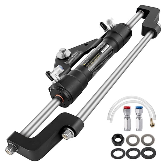 Hydraulic Steering Cylinder 300HP - Front Mount Marine Boat Steering - HC5358-3 Outboard Cylinder for Center Console, Fishing & Bass Boats