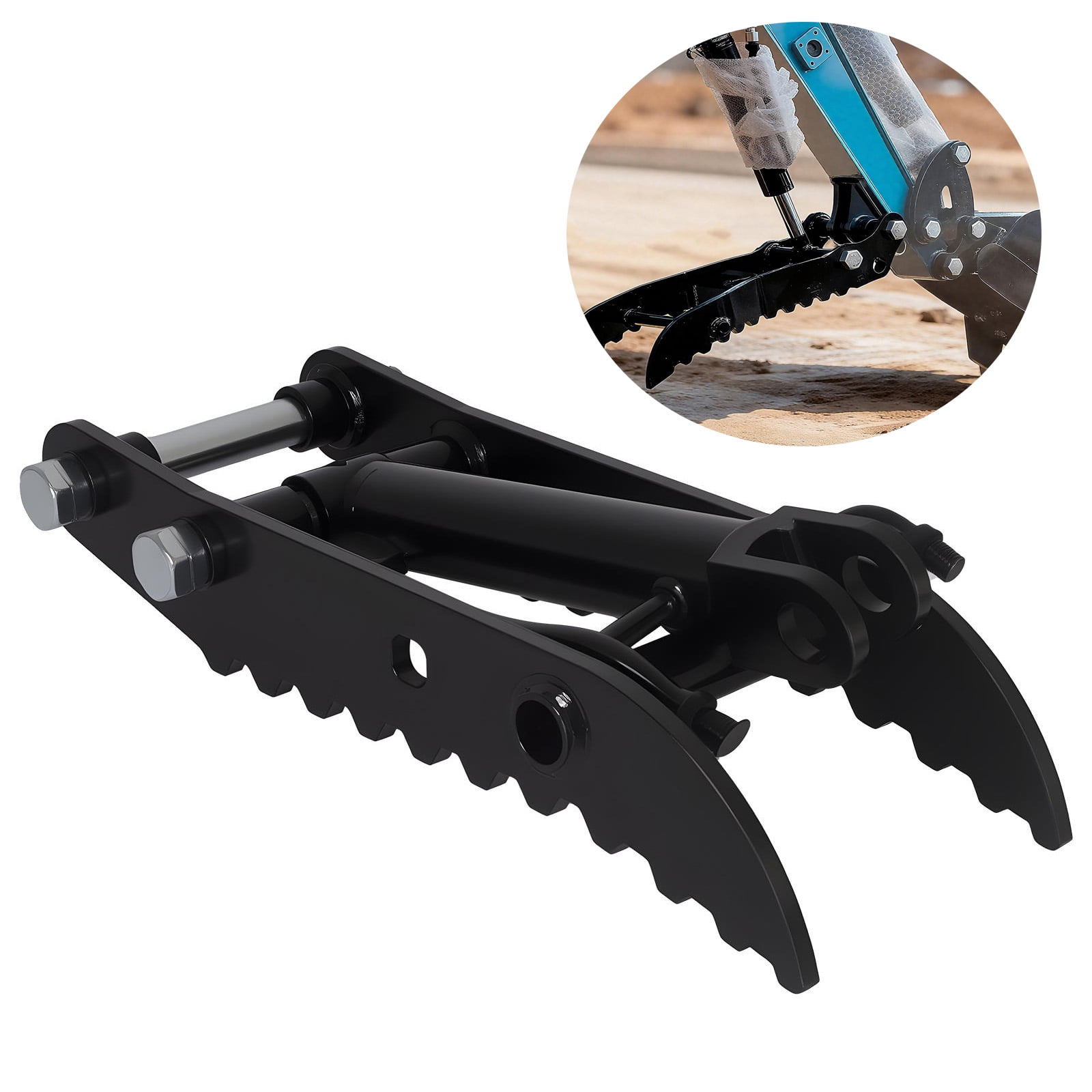 Hydraulic Thumb Clip for Mini Excavators Parts, with single Hoses and ...