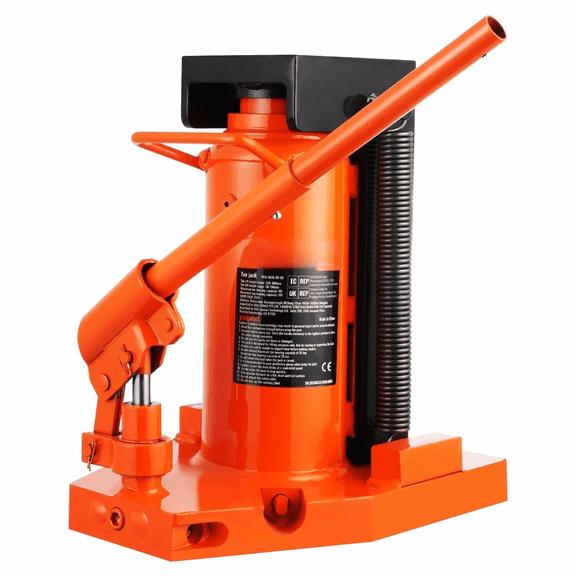 Hydraulic Toe Jack 10/20 Ton - Heavy Duty Lift Jack for Cars & Industrial Equipment - Adjustable Height 1.2-7.5in Toe, 12.6-18.9in Top