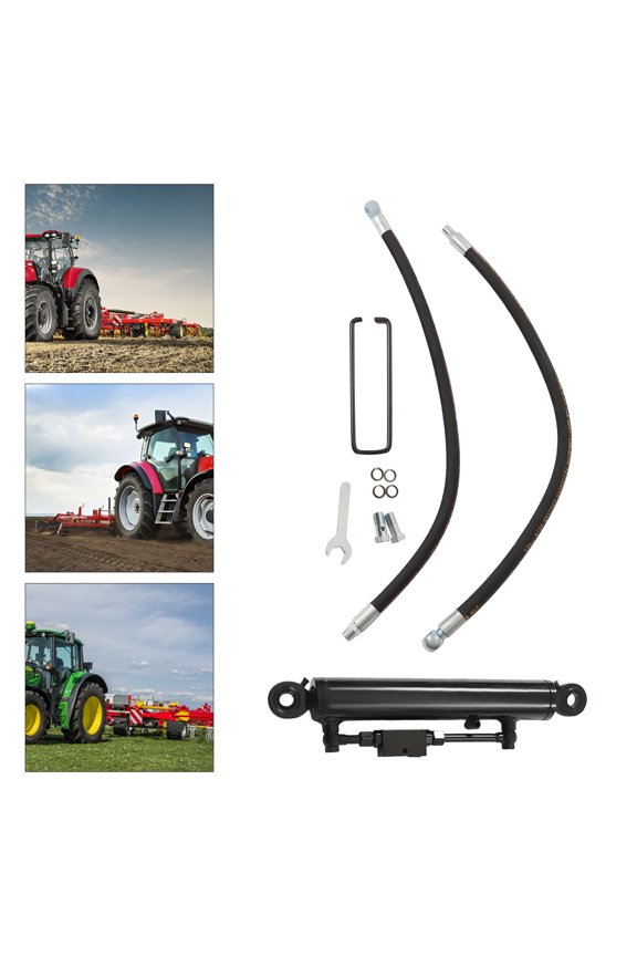 Hydraulic Top Link Cat 2-2 with Locking Block 9 11/16-28'' with 2* Hose Black