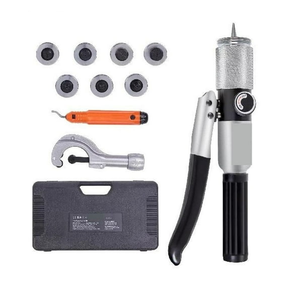 Hydraulic Tube Expander With 7 Pipe Expander Heads Deburring Tool Pipe Cutter For Copper Aluminum Brass Soft Steel Pipes ,Easy to Use