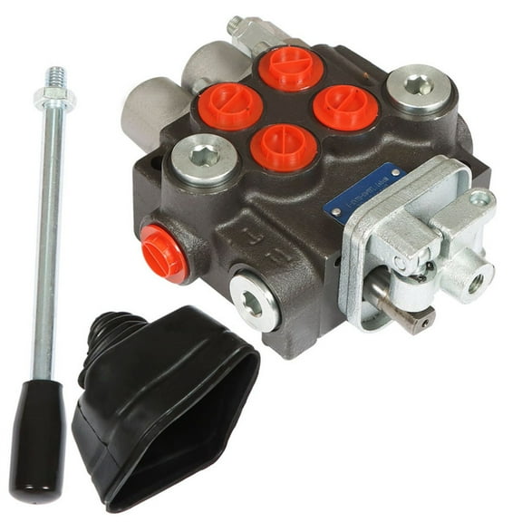 Hydraulic Valve 2 Spool Joystick Control Valve 11gpm 3600 PSI BSPP Hydraulic Directional Control Double Acting for Tractors Loaders Tanks