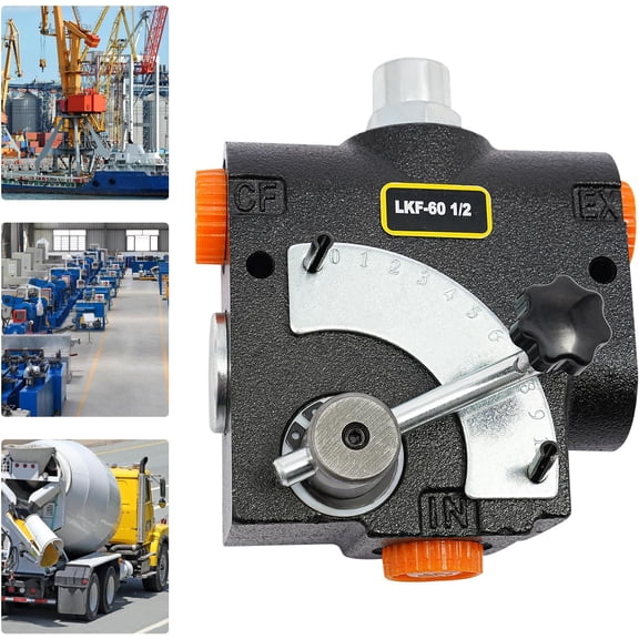 Hydraulic Variable Flow Control Valve,Adjustable Flow Rate 0-16 GPM Hydraulic Directional Control Valve,Hydraulic Acting Valve for Small Tractors,Tractor Loaders, Log splitters$$Plumbing & HVAC