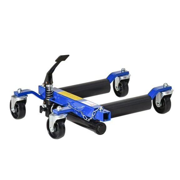 Hydraulic Wheel Dolly Vehicle Skates, Car Ratchet Tire Lift Jack, 1496lbs Capacity, Ratcheting Foot Pedal Auto Maintenance
