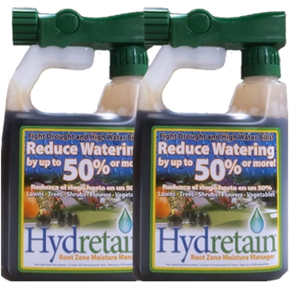 Hydretain Moisture Control Hose End Sprayer - Manual - 2 Pack, 32 fl oz, Blue