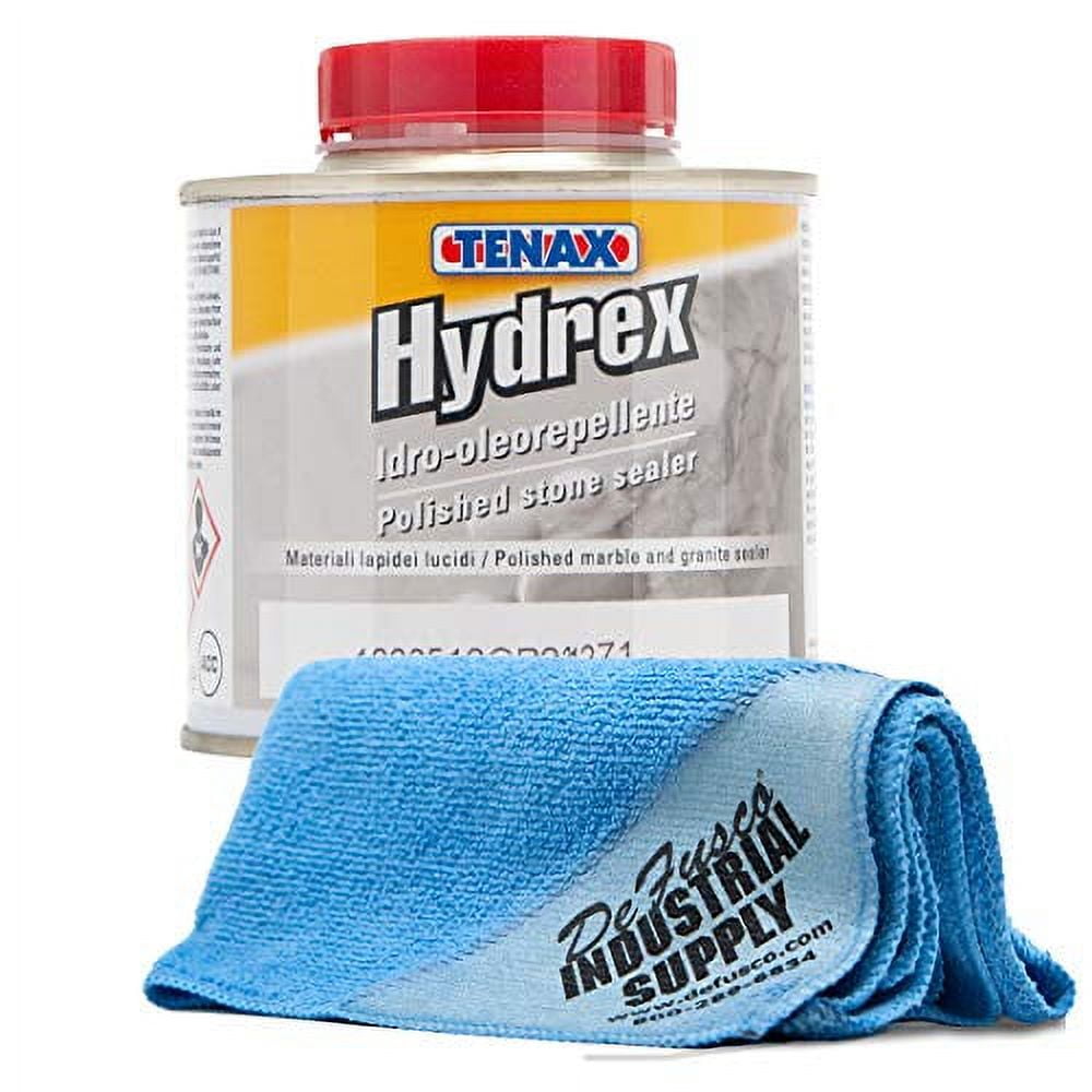 Hydrex Granite Sealer, Marble Sealer, & Stone or Concrete Sealer 1/4 Liter 16x16 Microfiber