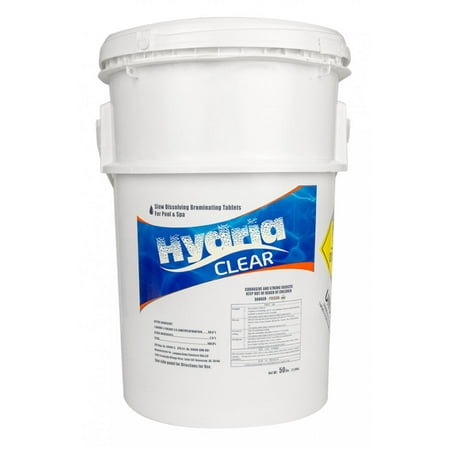 Hydria Clear 1" Bromine Tabs for Pools and Spas, 50 lbs