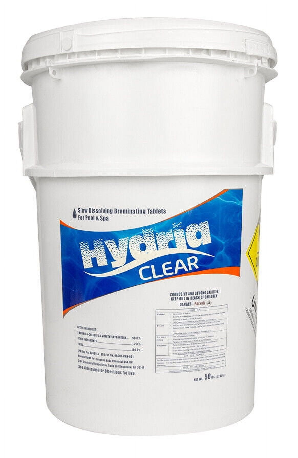 Hydria Clear 1" Swimming Pool & Spa Bromine Sanitizer Tablets (Various Amount), 1.5 lbs