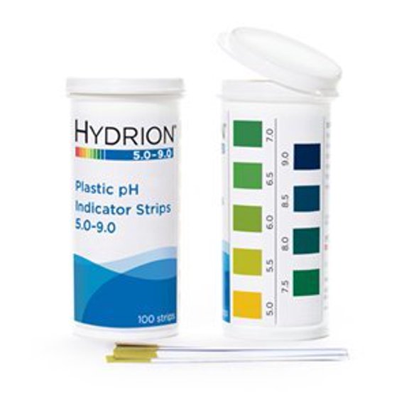 Hydrion (9400) Spectral 5.0-9.0 Plastic pH Strips 6 Vials$$Office
