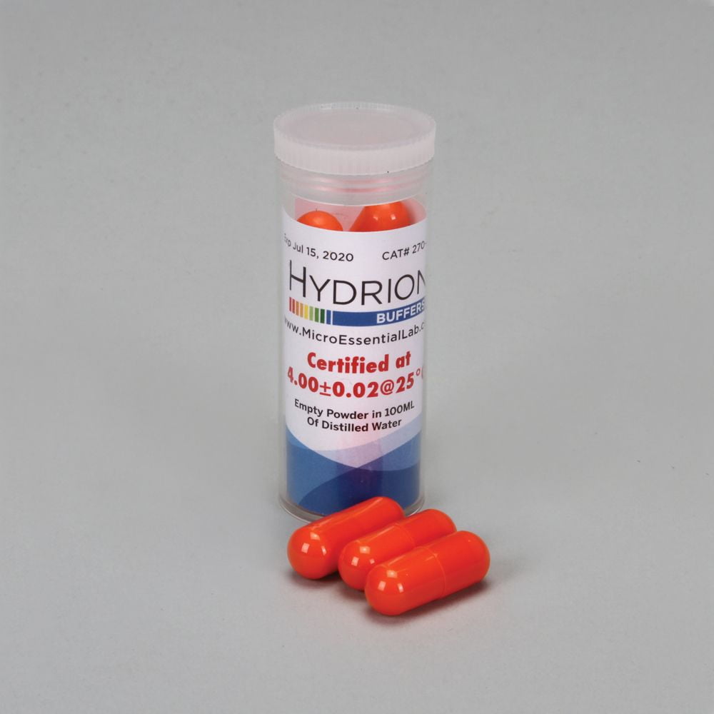 Hydrion Buffer Capsules, Ph 4.0, Laboratory Grade, Vial Of 10 - Walmart.com