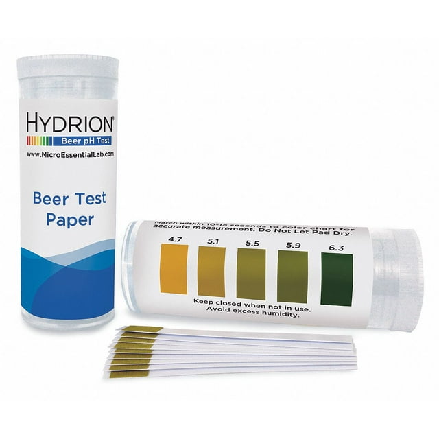 Hydrion Test s,2 3/4 in L,4.7 to 6.3 pH,PK100 BR64