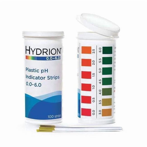 Hydrion pH Strips,Hydrion Spectral,0-6,PK100 9200