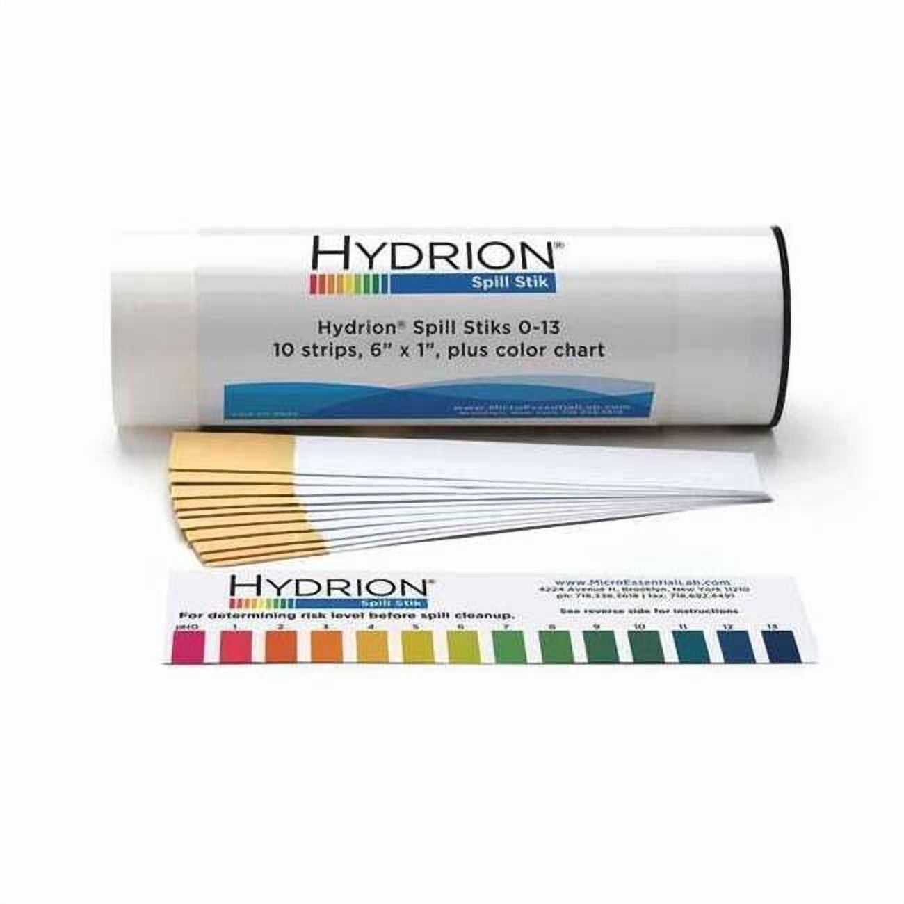 Hydrion pH Testing Sticks,0-13,10 Sticks, PK10 DS-8020