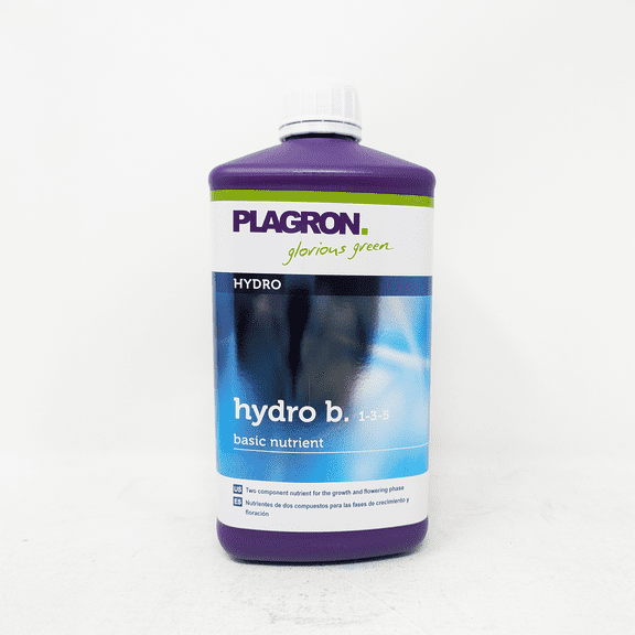 Hydro B - Base Nutrients for Hydroponic Grow & Flowering Cycles - 1 Liter Bottle by Plagron