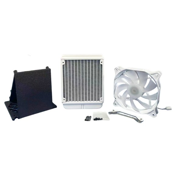 ++ Hydro BTC Miner Liquid Cooling Fan Kit with Bracket, White, 1 Pack