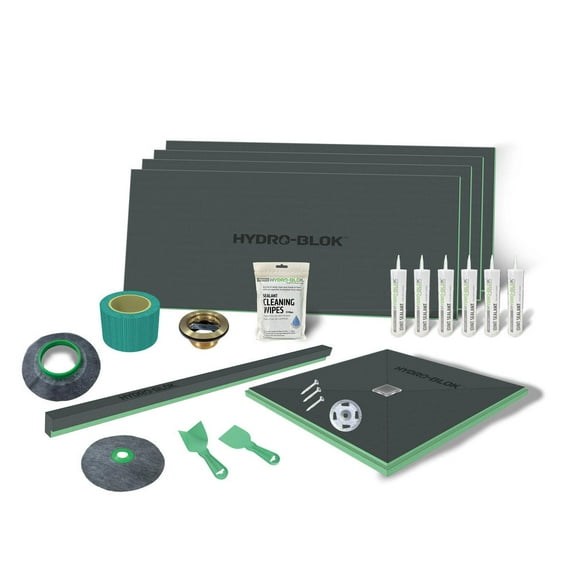 Hydro-Blok 36" x 36" Center Drain Shower Kit