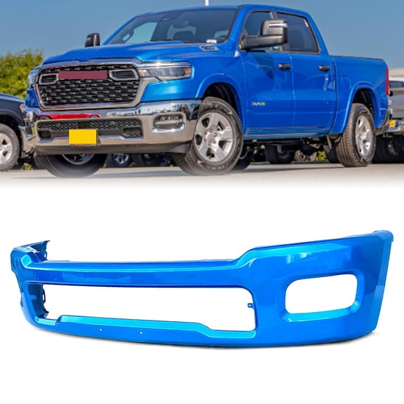 Hydro Blue Front Bumper Cover W/ Fog Light Hole Fits RAM 1500 2025-ON