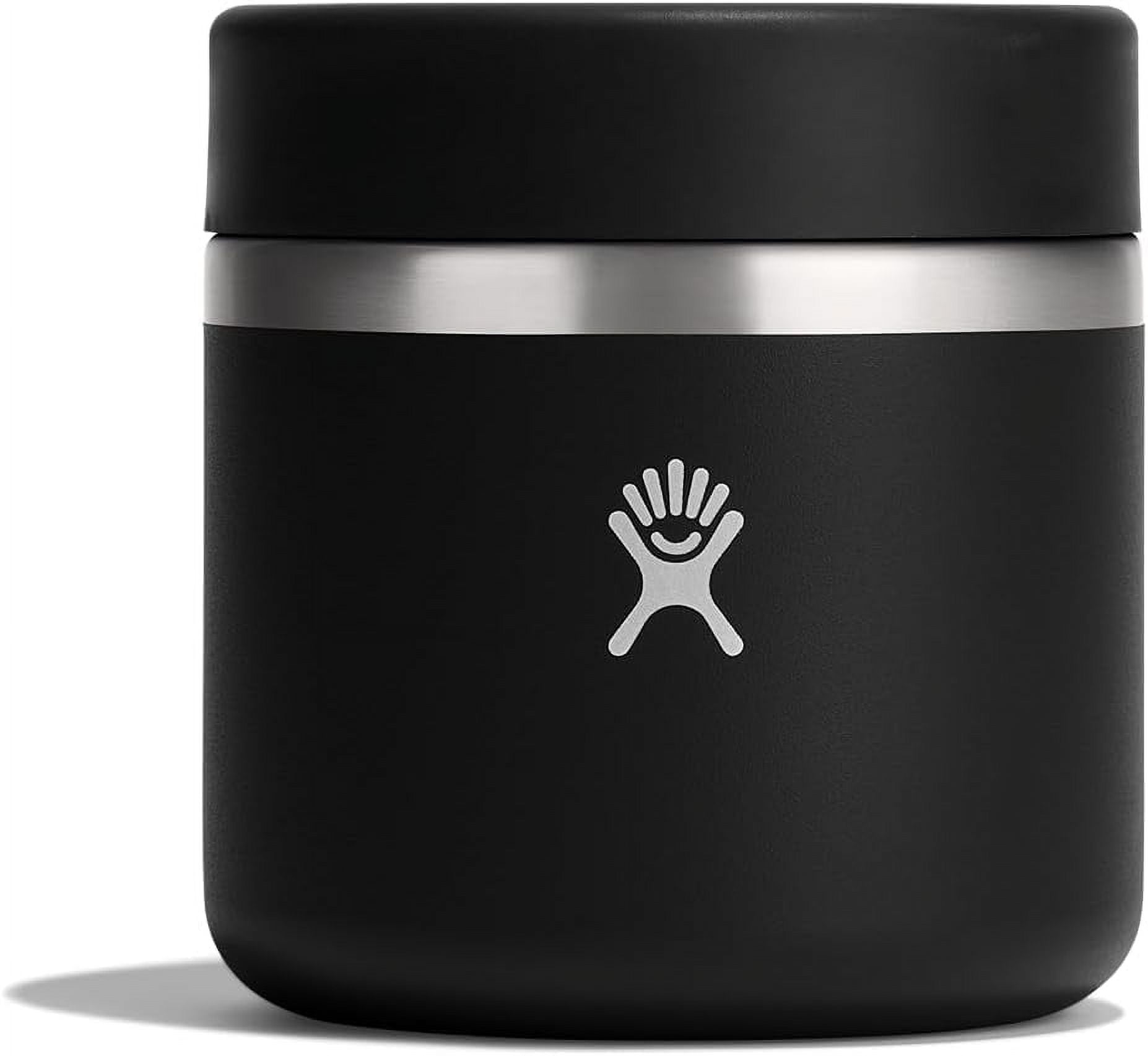 Black Stainless Steel Insulated Food Jar with Easy Grip Lid