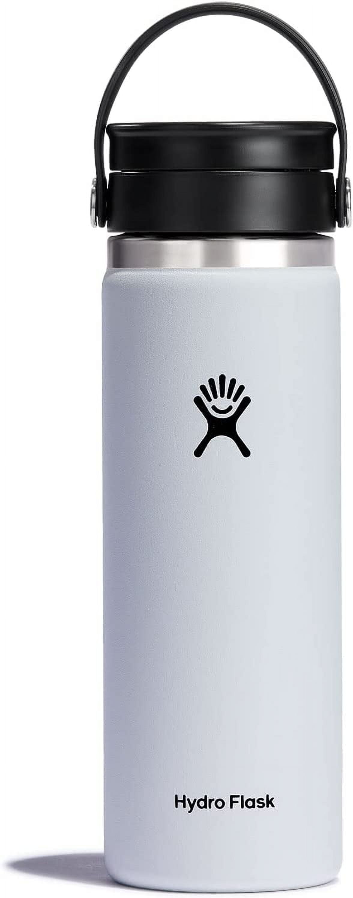 Hydro Flask Wide Mouth with Flex Sip Lid Insulated Water Bottle Travel Mug  - 20 oz- White - Walmart Business Supplies