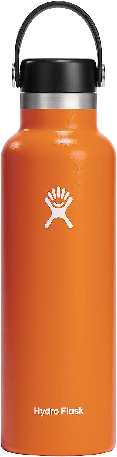 Hydro Flask 21 oz Standard Mouth with Flex Cap Stainless Steel Reusable Water Bottle Mesa - Vacuum Insulated, Dishwasher Safe, BPA-Free, Non-Toxic