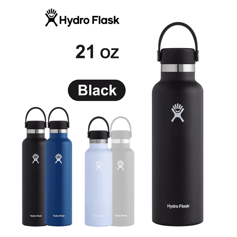 Hydroflask STANDARD MOUTH Black Water Bottle 18 Oz