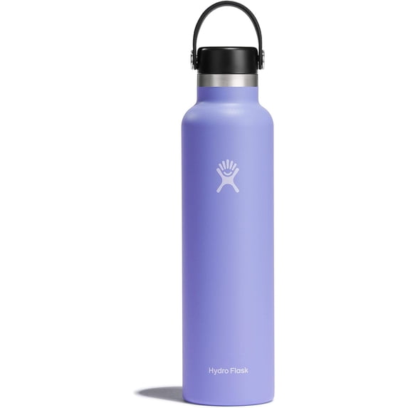 Hydro Flask 24 Oz Standard Mouth with Flex Cap Stainless Steel Reusable Water Bottle Lupine | Vacuum Insulated | Dishwasher Safe | BPA-Free, Non-Toxic | Stainless Steel Water Bottles for School