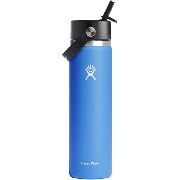 Hydro Flask Wide Mouth Water Bottle with Flex Straw Cap - 24 oz - Cascade