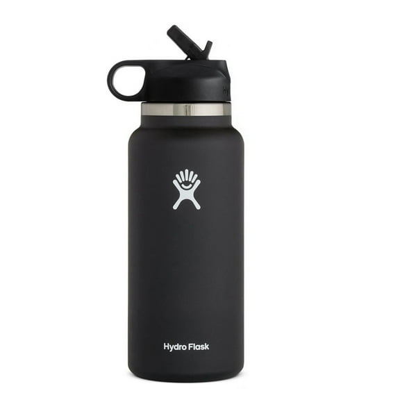 Hydro Flask 32OZ Wide Mouth 2.0 Water Bottle, Straw Lid, Multiple Colors - Black