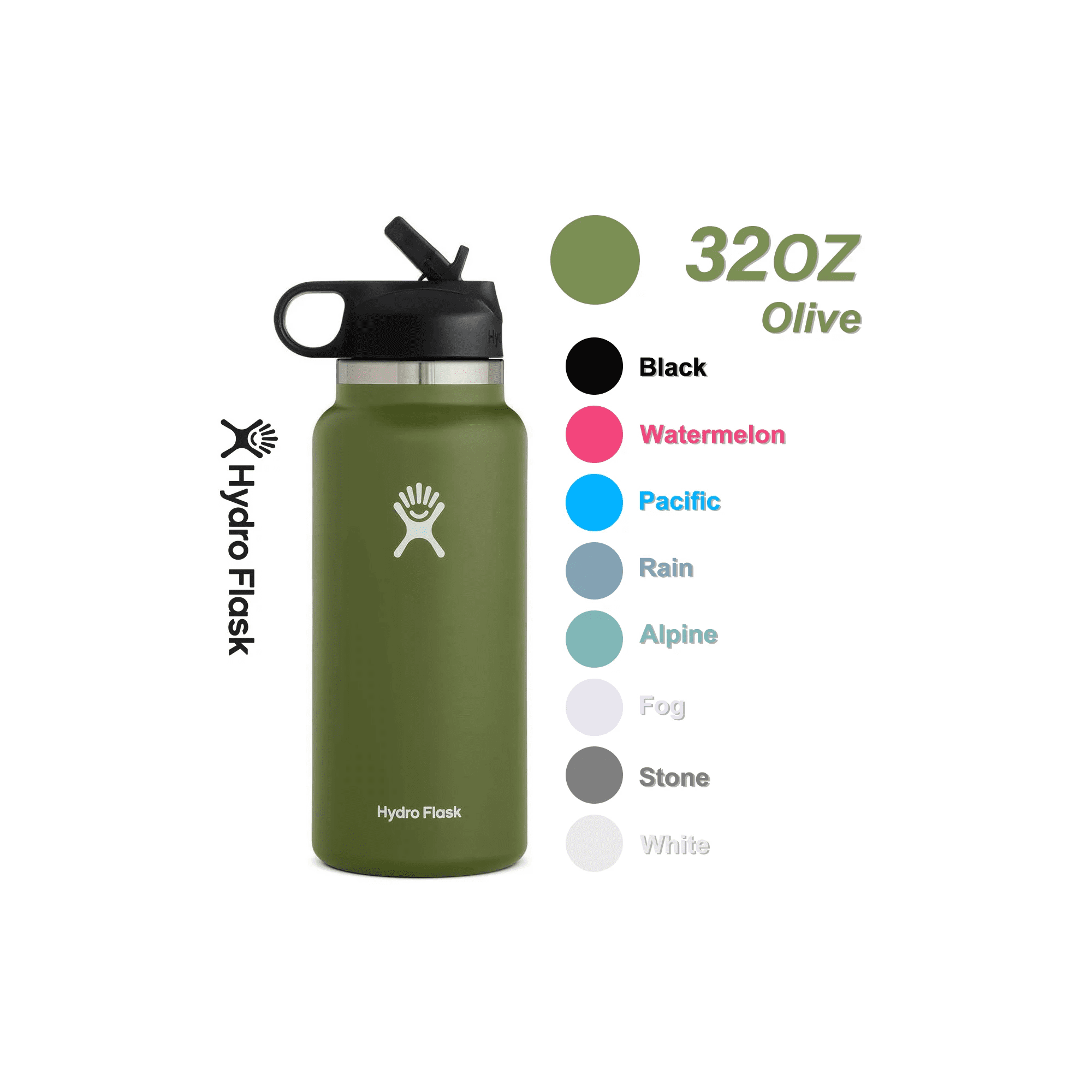 Hydro Flask 32OZ Wide Mouth 2.0 Water Bottle, Straw France | Ubuy