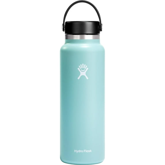 Hydro Flask 40 Oz Wide Mouth with Flex Sip Lid Stainless Steel Reusable Water Bottle Dew | Vacuum Insulated | Dishwasher Safe | BPA-Free, Non-Toxic | Stainless Steel Water Bottles for School
