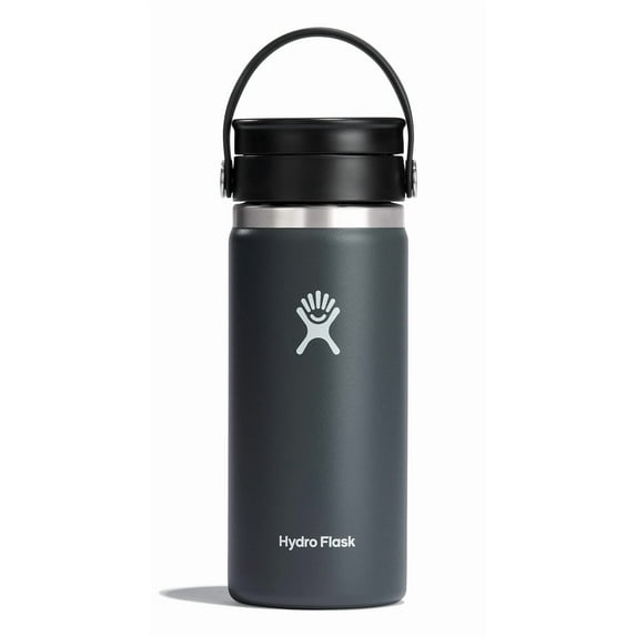 Hydro Flask Wide Mouth with Flex Sip Lid - Insulated 16 Oz Water Bottle Travel Cup Coffee Mug - Stone