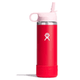thumbnail image 1 of Hydro Flask Kids Wide Mouth 18Oz Water Bottle with Straw Cap and Boot, Goji, 1 of 5