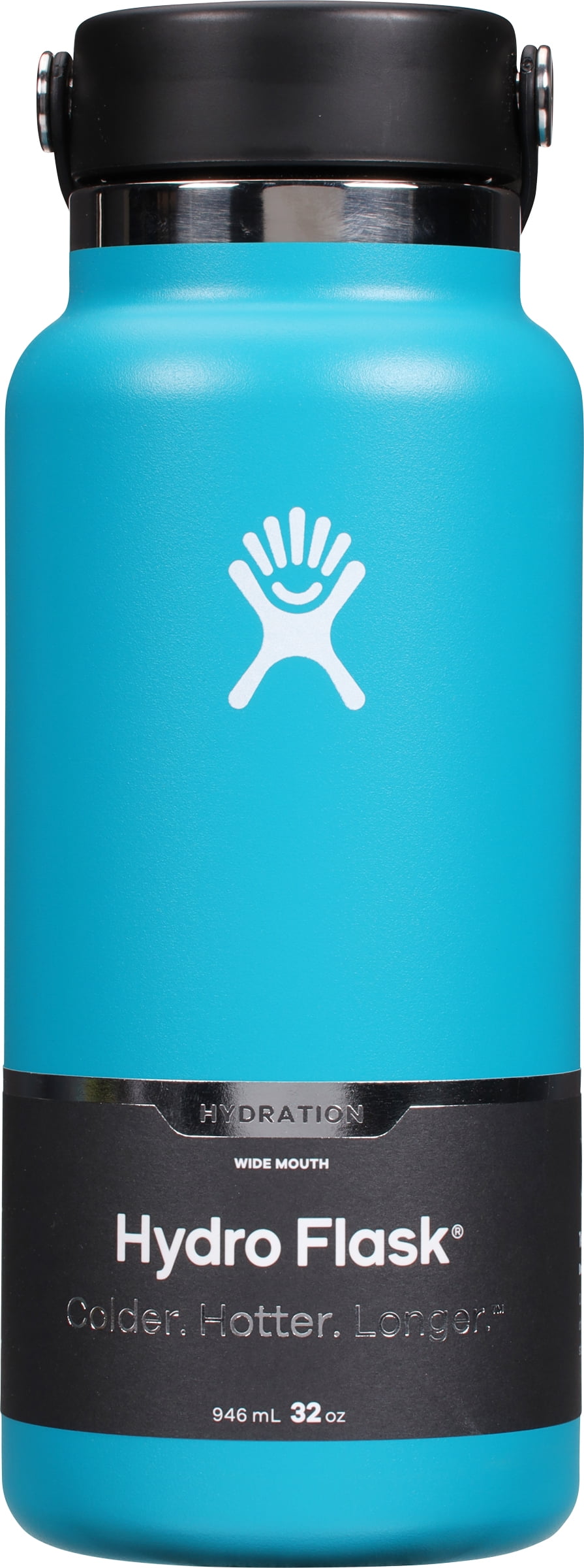 HYDRO FLASK, Water Bottle, 32 oz Wide Mouth with Flex Cap, Laguna -  Walmart.com